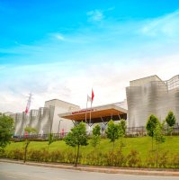 The entrance of Doğuş University, Ataşehir, Istanbul, Turkey, Feb. 22, 2022. (IHA Photo)