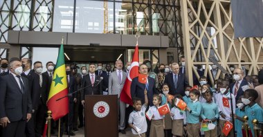 The inauguration of Turkey&#039;s new embassy building in Senegal&#039;s capital Dakar, attended by President Recep Tayyip Erdoğan, Feb. 22, 2022. (AA Photo)