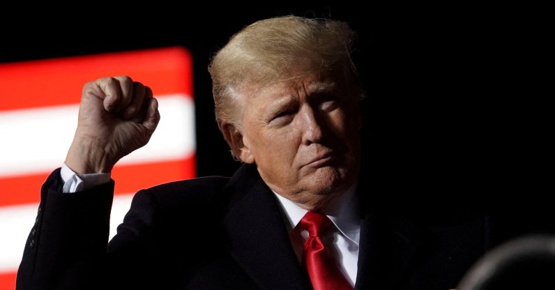 Former U.S. President Donald Trump gestures as he speaks during a rally in Conroe, Texas, U.S., Jan. 29, 2022. (Reuters Photo)