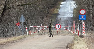 A view of the Polish-Belarusian border near Chworosciany village, northeastern Poland, Feb. 17, 2022. (EPA Photo)