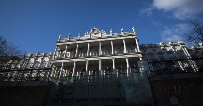 Palais Coburg, where ongoing closed-door nuclear talks with Iran are taking place, in Vienna, Austria, Dec. 17, 2021. (AP Photo)