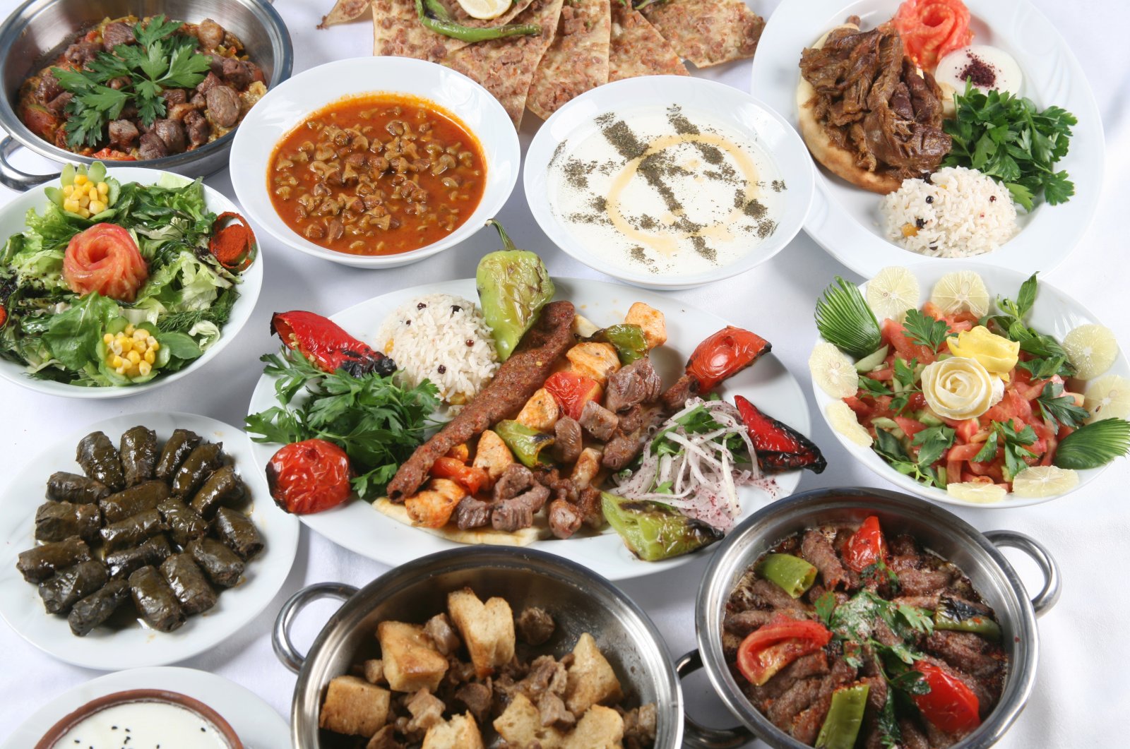 A table of full Turkish food. (Shutterstock Photo)
