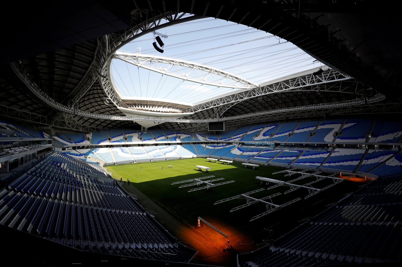 A view of the Al Janoub Stadium built for the upcoming 2022 FIFA World Cup, Al Wakrah, Qatar, Dec. 16, 2019. (Reuters Photo)