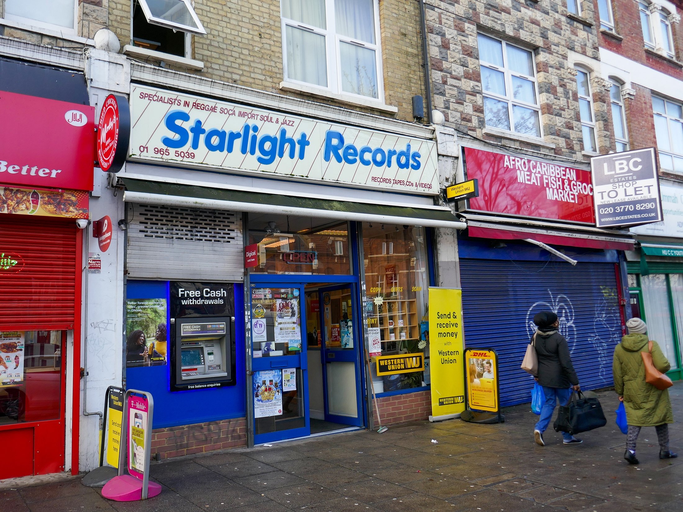 Starlight Records in Brent, a must for reggae fans, London, England. (dpa Photo)