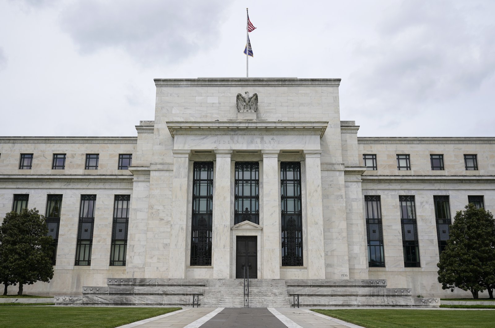 The United States Federal Reserve (Fed) building in Washington, U.S., May 4, 2021. (AP Photo)