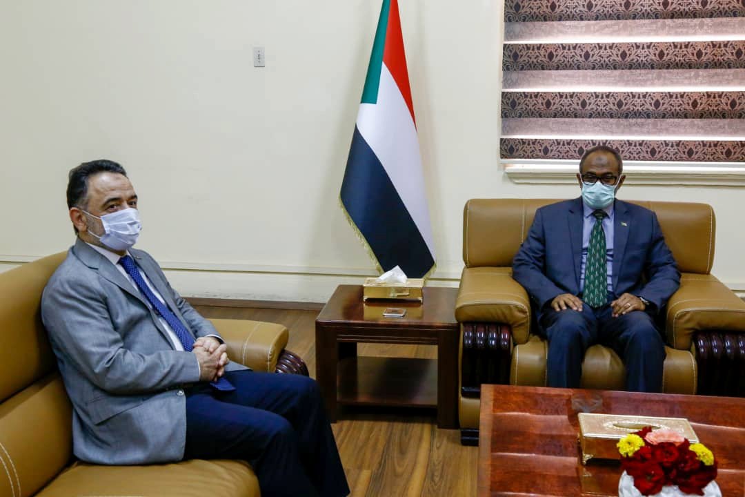 Turkey&#039;s Ambassador to Sudan İrfan Neziroğlu meets with Sudan&#039;s Sovereign Council member Abdul-Baqi Abdul-Qadir Al-Zubair in Khartoum, Sudan, Feb. 27, 2022. (AA Photo)