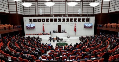 Lawmakers attend a session on pro-PKK HDP lawmaker Semra Güzel&#039;s legislative immunity, Ankara, March 1, 2022. (AA Photo)