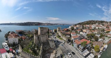 A panoramic view from the Anadolu Hisarı, Istanbul, Turkey, March 1, 2022. (AA Photo)