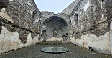 An art installation at Kızlar Monastery, Trabzon, northeastern Turkey, March 1, 2022. (DHA Photo)
