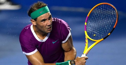 Rafael Nadal plays Tommy Paul during the Mexican Open, Acapulco, Mexico, Feb. 24, 2022. (AFP Photo)