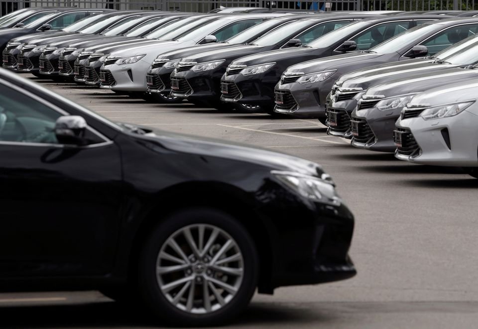 Toyota cars are seen on sale in Moscow, Russia, July 8, 2016. (Reuters Photo)