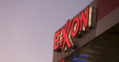 Signage is seen at an Exxon gas station in Brooklyn, New York City, U.S., Nov. 23, 2021. (REUTERS File Photo)