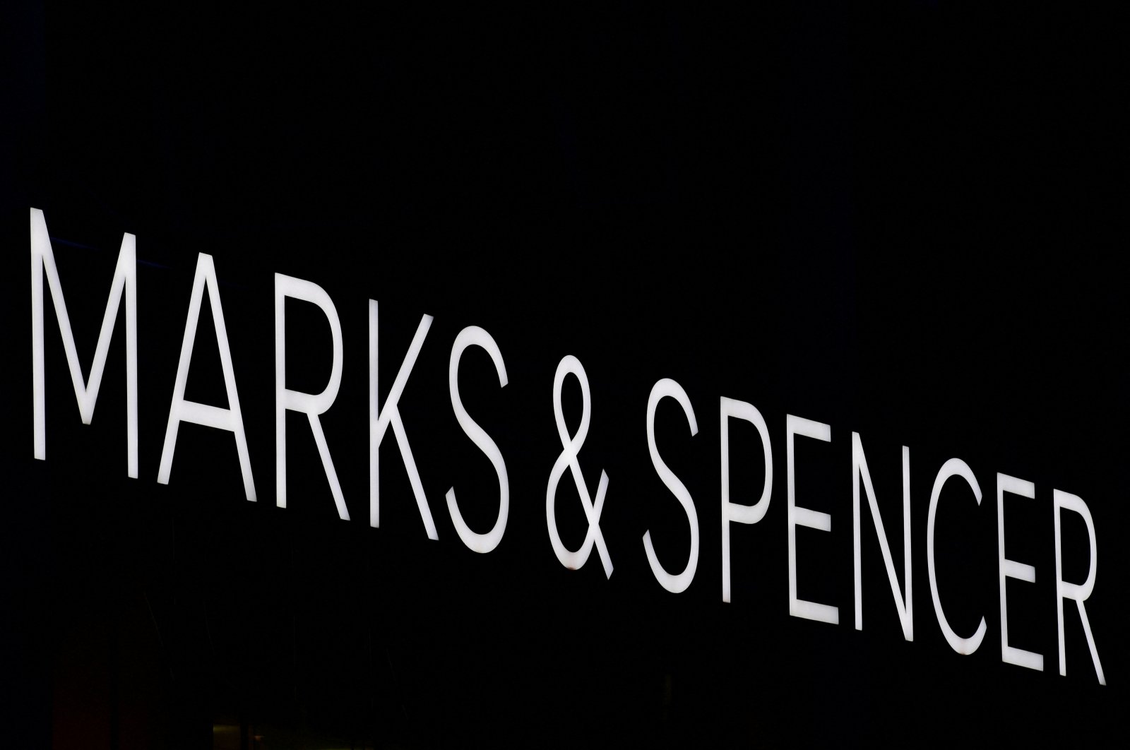 A sign is displayed outside a Marks &amp; Spencer store in London, Britain, Jan. 7, 2016. (Reuters Photo)