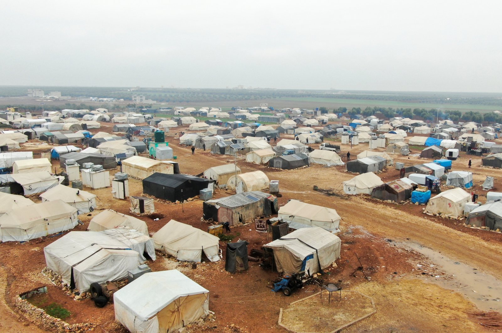 Tents are seen at a camp for internally displaced people, in Azaz, northern Syria, March 1, 2022. (REUTERS)