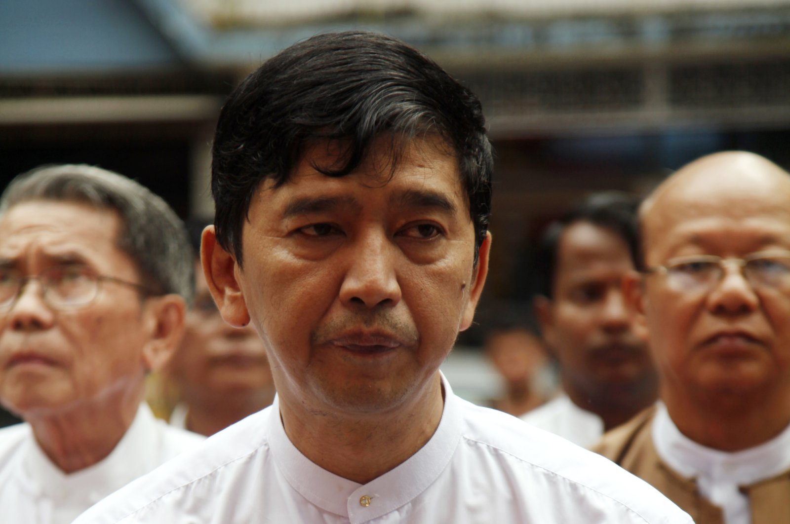 File photo of Min Ko Naing, whose citizenship has been revoked by the ruling military junta along with other top members of the main group coordinating resistance to army rule (AP Photo)