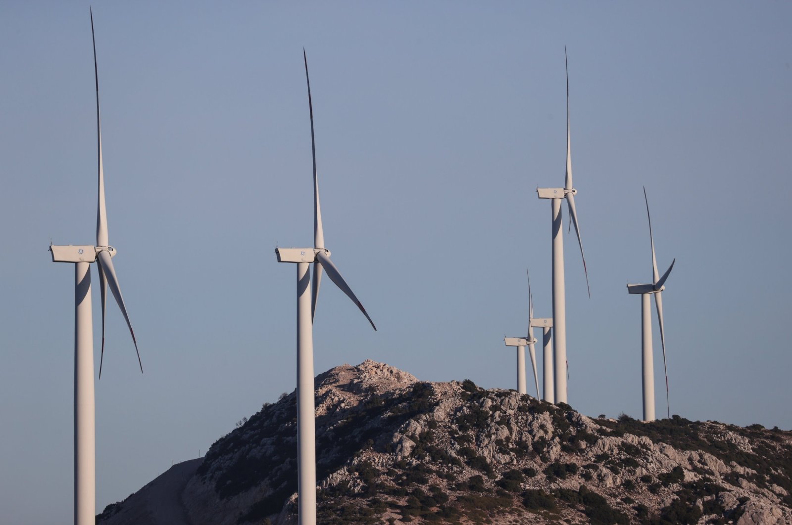 Wind energy turbines in Turkey, Feb. 21, 2021. (AA Photo)