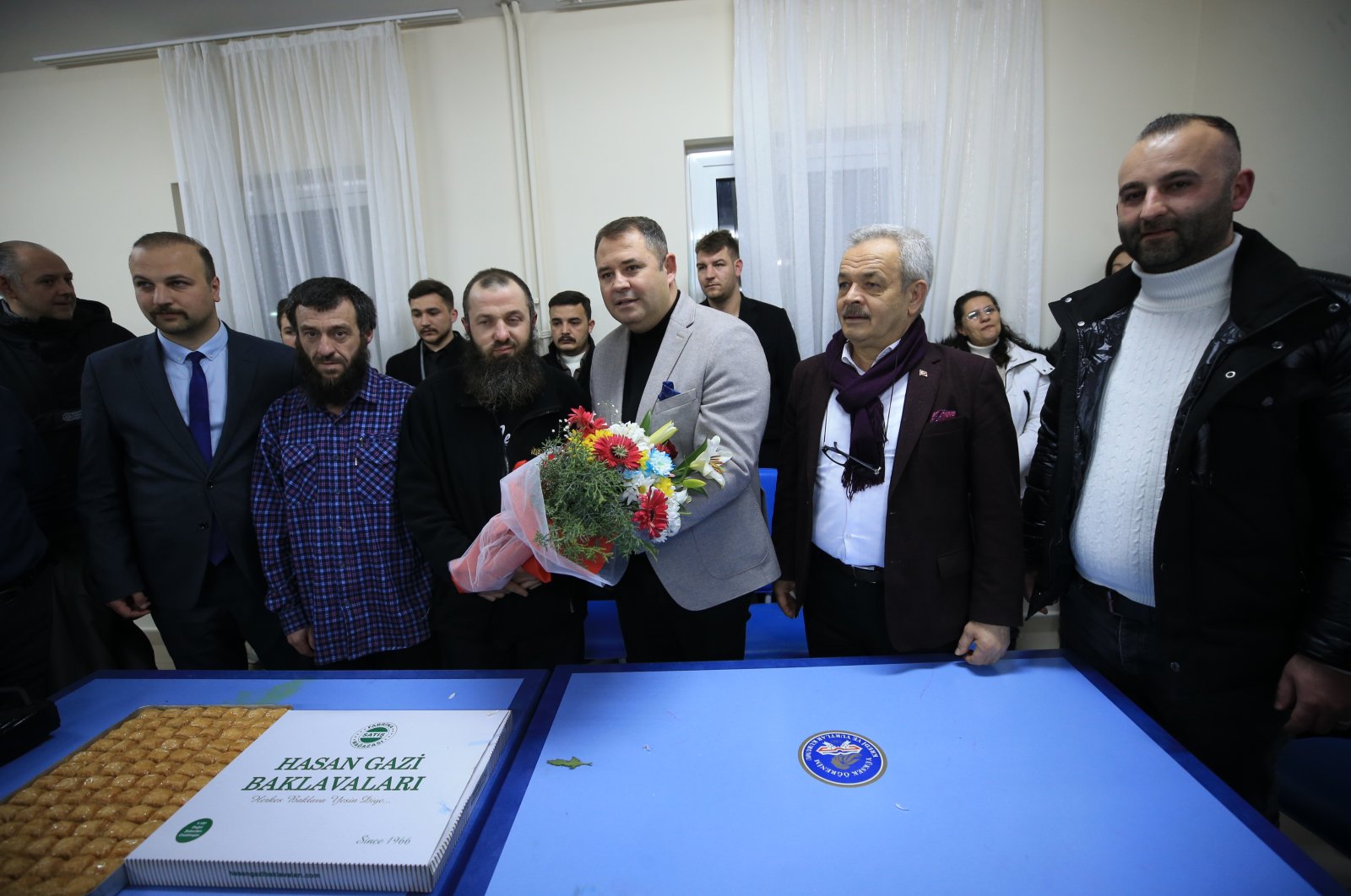 Crimean Tatars meet with local branch officials of the MHP in Kırklareli, Turkey, March 6, 2022. (AA Photo)