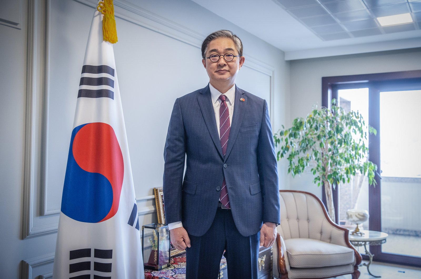 Lee Won-ik, South Korea&#039;s ambassador to Ankara, Turkey, March 7, 2022. (AA Photo)