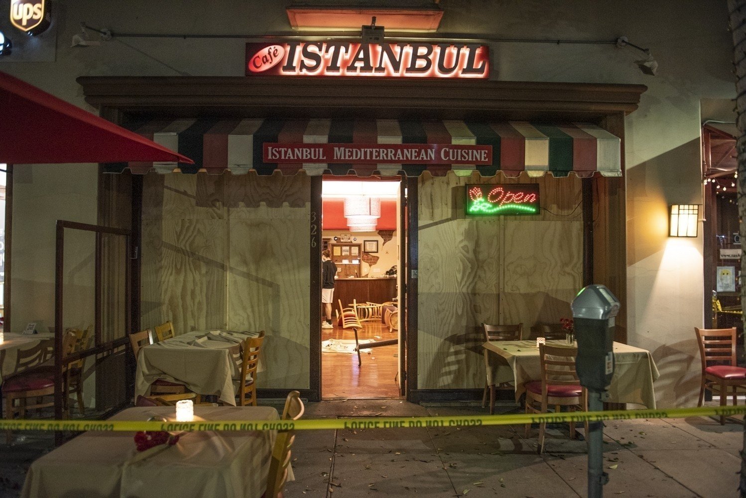Cafe Istanbul in Beverly Hills, California, U.S., Nov. 4, 2020. (IHA Photo)