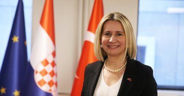 Croatian Consul General to Istanbul Ivana Zerec speaks to Anadolu Agency, Istanbul, Turkey, March 8, 2022. (AA Photo)