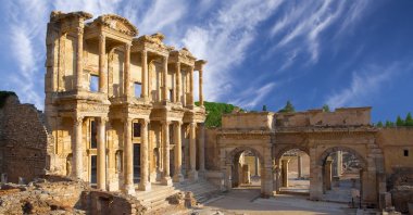 A general view from the Library of Celsus in ancient city of Ephesus, Izmir, Turkey. (Getty Images)
