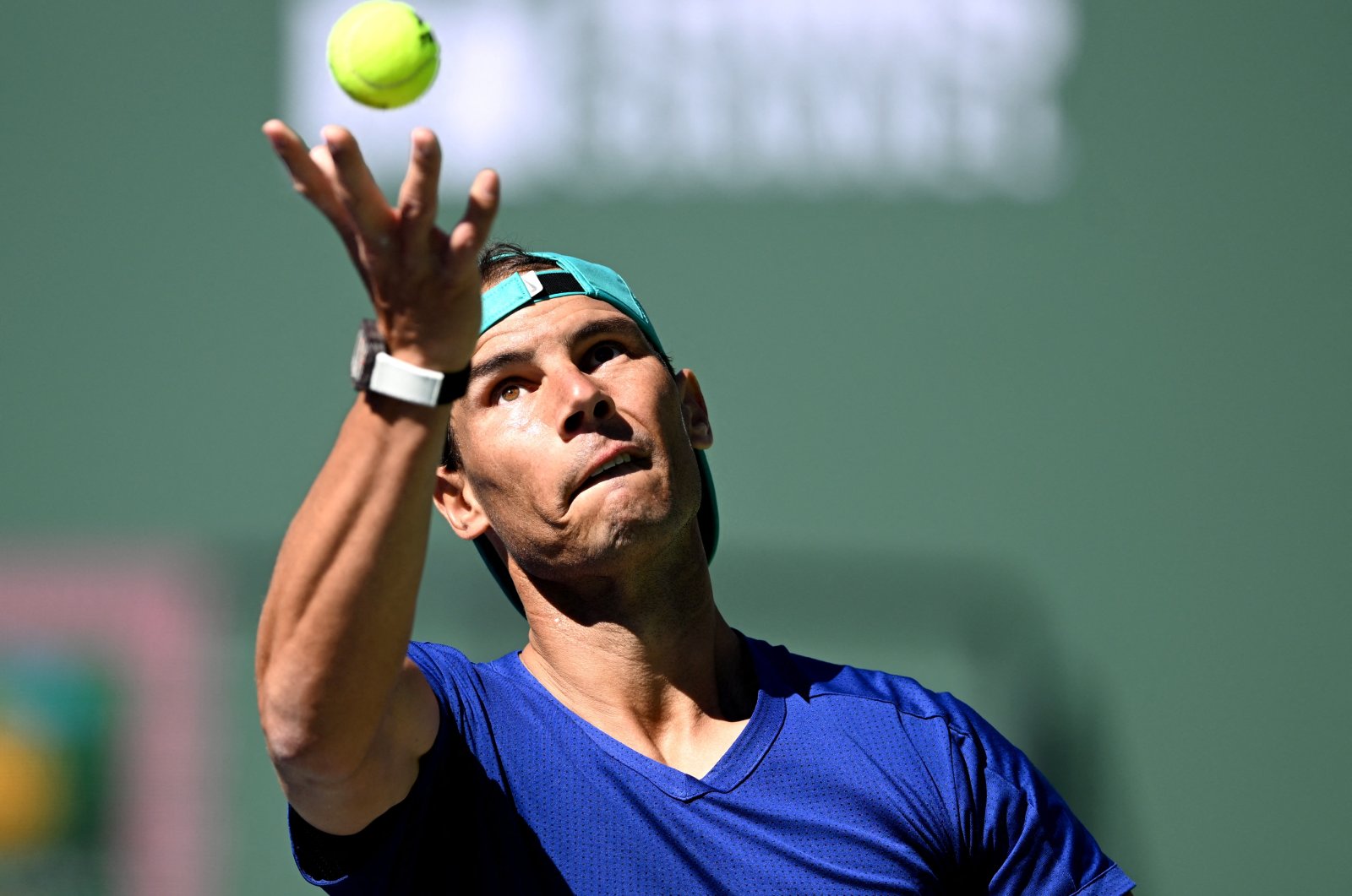 Rafael Nadal at the Indian Wells Tennis Garden, Indian Wells, California, U.S., March 8, 2022. (Reuters Photo)  