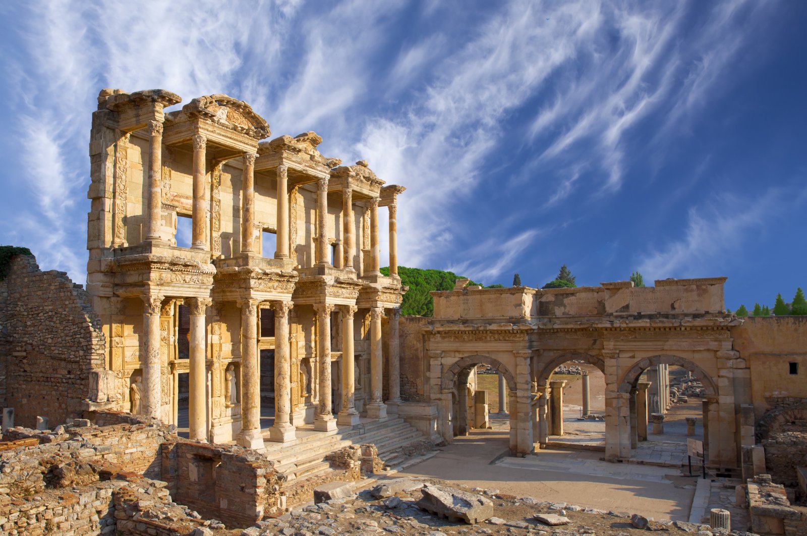 A general view from the Library of Celsus in ancient city of Ephesus, Izmir, Turkey. (Getty Images)