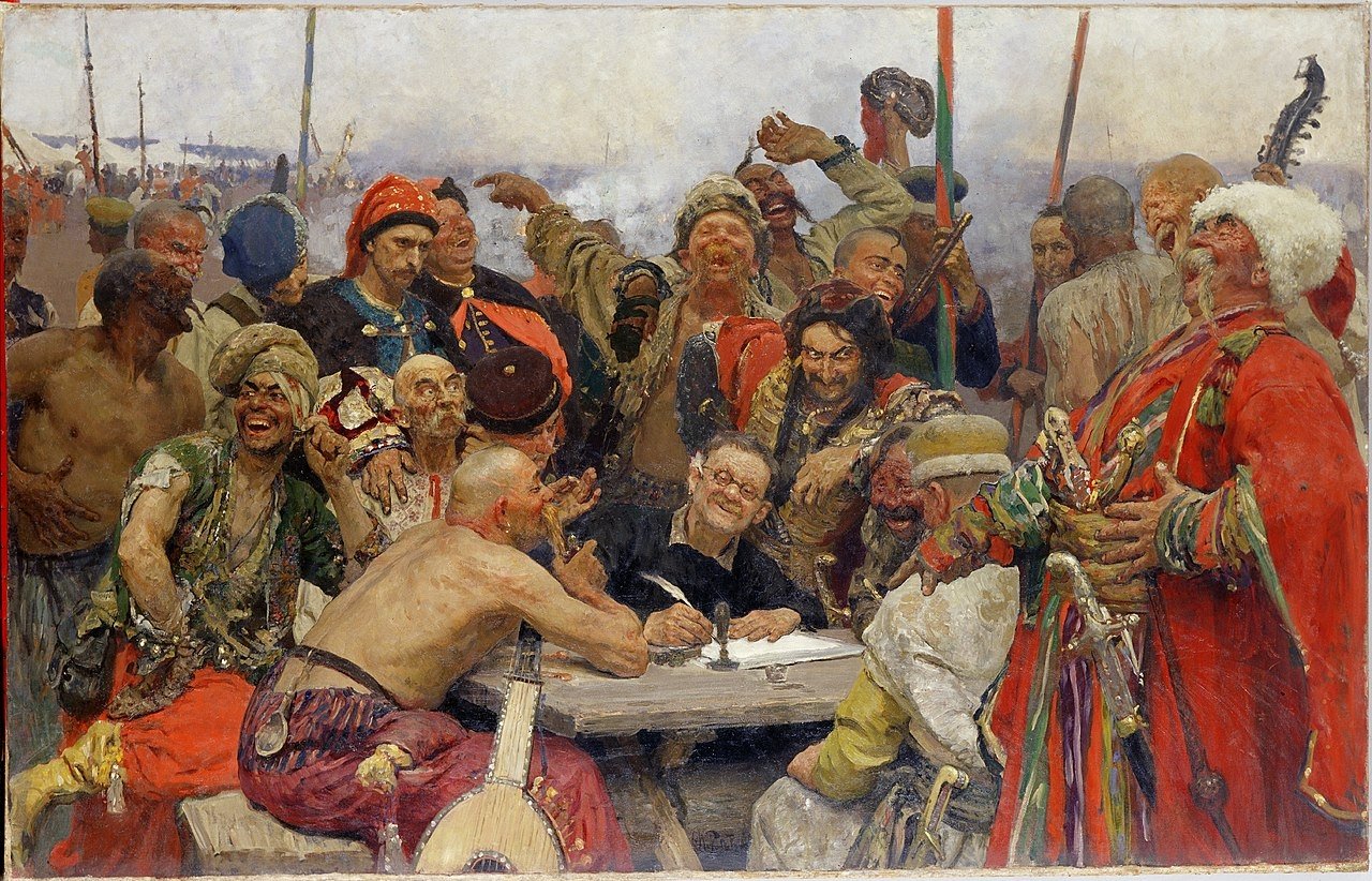 'Reply of the Zaporozhian Cossack' oleh pelukis Rusia Ilya Repin.  (Wikimedia)
