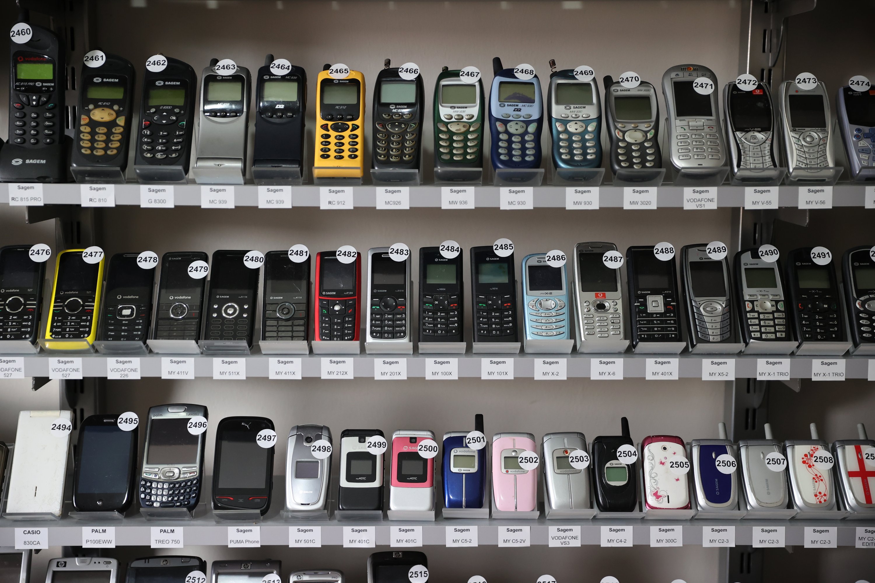 Close-up of several cellphones in the collection in Istanbul, Turkey, March 10, 2022. (AA Photo)