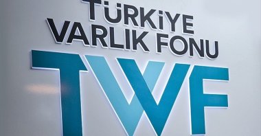 The logo of the Turkey Wealth Fund is pictured in this undated file photo.