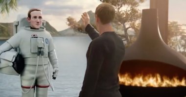 Facebook CEO Mark Zuckerberg is seen playing as an astronaut in the Metaverse during a live-streamed virtual and augmented reality conference to announce the rebrand of Facebook as Meta, in this screengrab taken from a video released Oct. 28, 2021. (Reuters Photo)