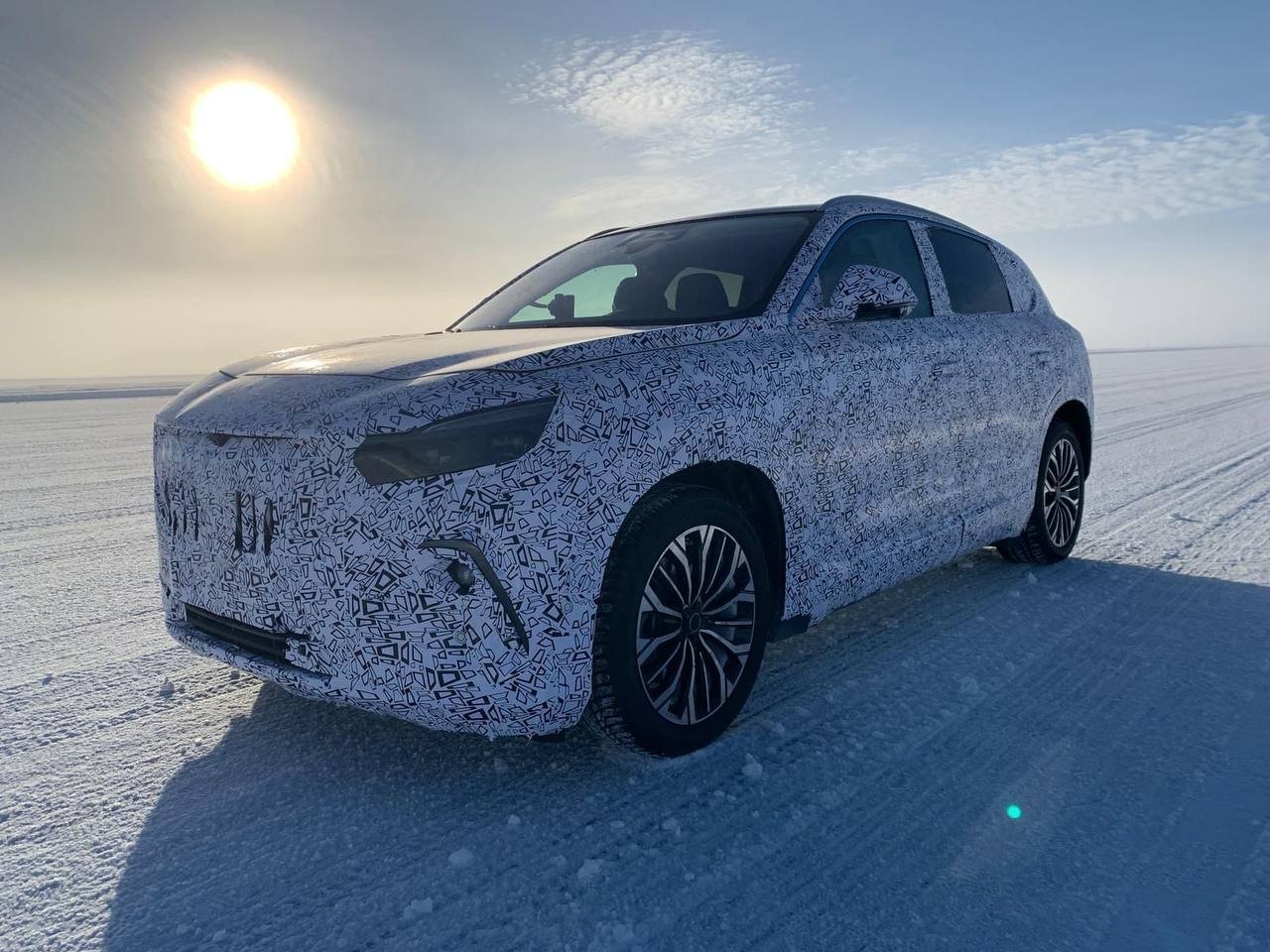 Togg continues the testing process for Turkey’s first domestic, fully electric car amid harsh winter conditions, March 13, 2022. (AA Photo)