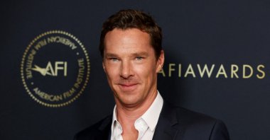 Actor Benedict Cumberbatch poses at the American Film Institute Awards in Beverly Hills, California, U.S., March 11, 2022. (Reuters Photo)