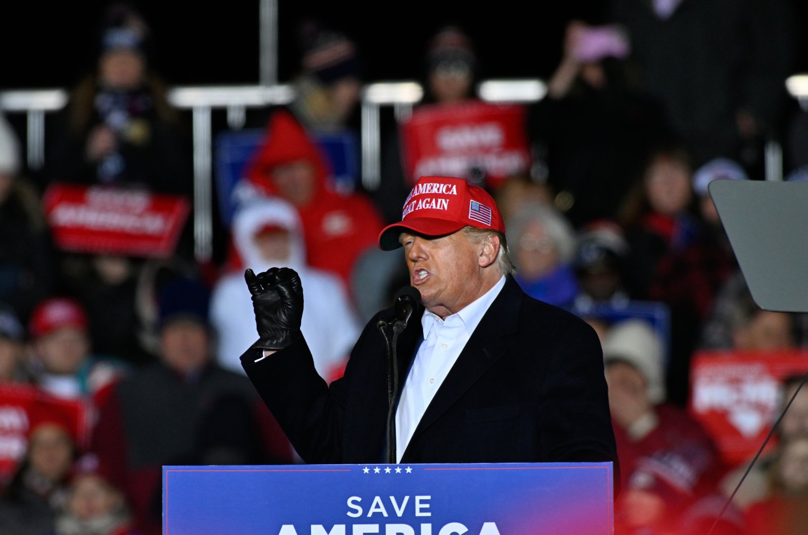 Former U.S. President Donald Trump speaks during a rally in the state of South Carolina on Mar. 12, 2022 (AA Photo)