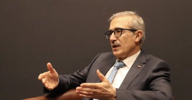 Presidency of Defense Industries (SSB) Chairperson Ismail Demir speaks to journalists at the Antalya Diplomacy Forum, Turkey, March 12, 2022. (Daily Sabah Photo)