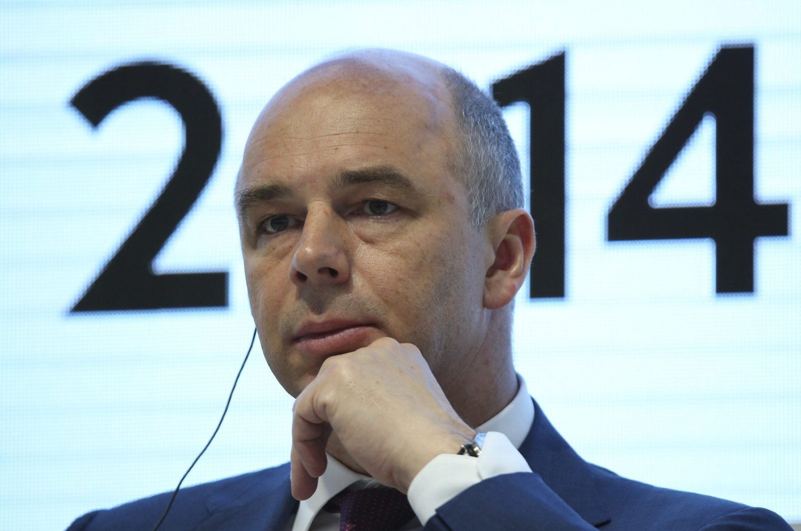 Anton Siluanov, Russia&#039;s minister of finance, attends the opening day of the St. Petersburg International Forum in St. Petersburg, Russia, May 22, 2014. (Reuters Photo)