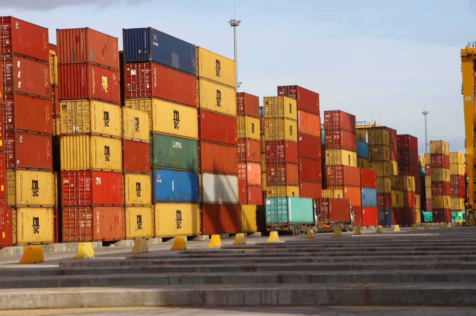 Containers are seen at a port in the northwestern province of Tekirdağ, Turkey, Aug. 23, 2021. (AA Photo)