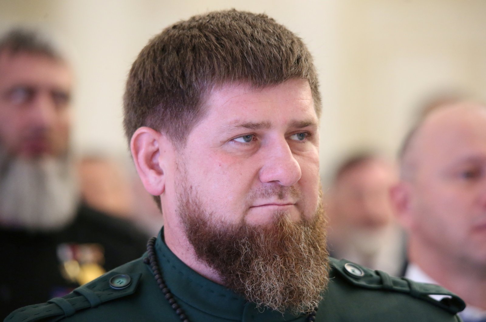 Re-elected head of the Chechen Republic Ramzan Kadyrov attends an inauguration ceremony in Grozny, Russia, Oct. 5, 2021. (Reuters Photo)