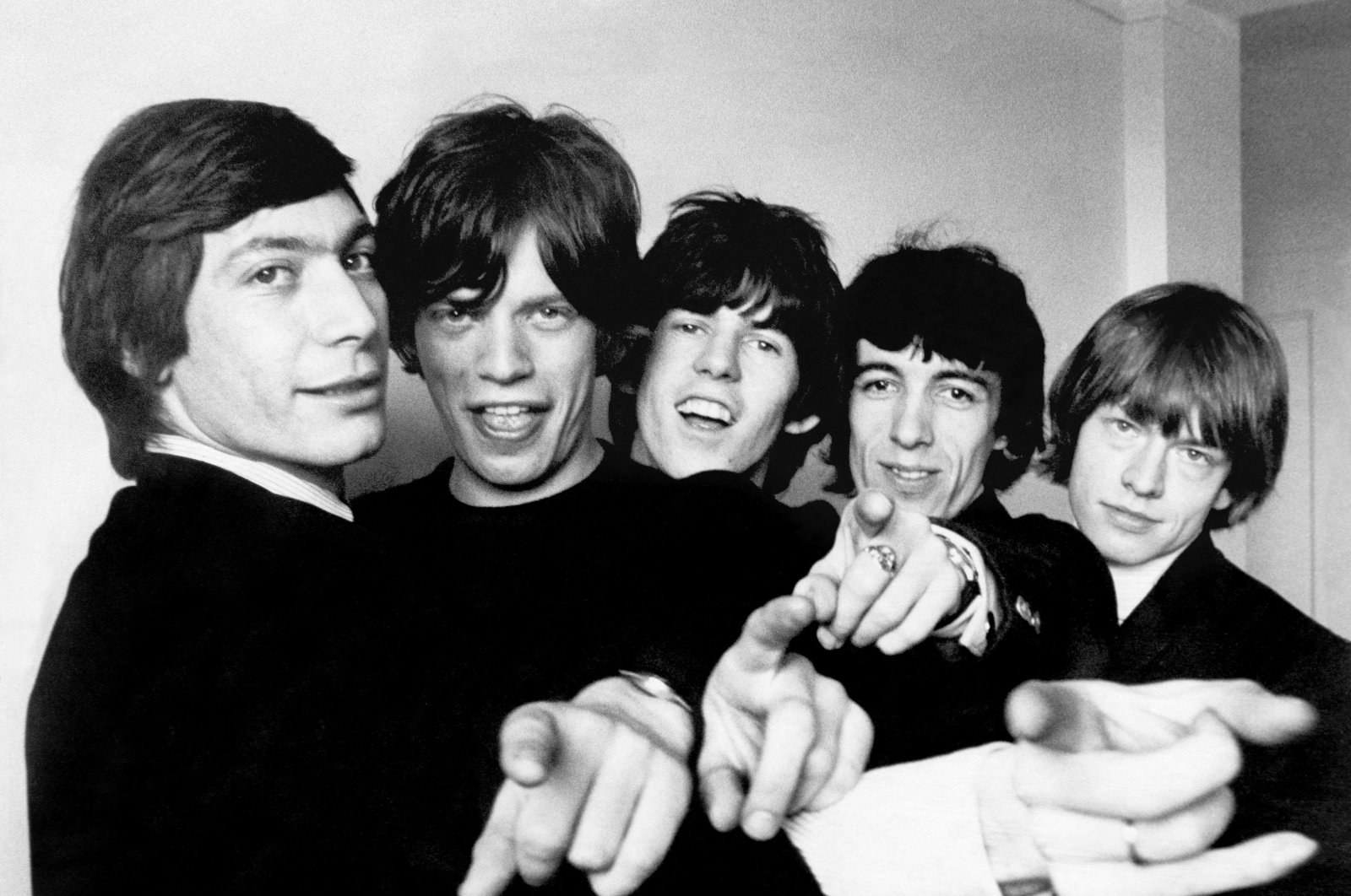 The original Rolling Stones, from left to right, Charlie Watts, Mick Jagger, Keith Richards, Bill Wyman and Brian Jones pose in London, Britain, April 23, 1964. (REUTERS) 