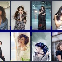 A photo illustration by Daily Sabah’s Ahmet Koçak shows vocalists Zeynep Bastık, Ceylan Ertem, Şebnem Ferah, Aylin Aslım, Melis Danişmend, Fatma Turgut, Özlem Tekin and Deniz Sipahi. (Photo by Daily Sabah’s Ahmet Koçak)