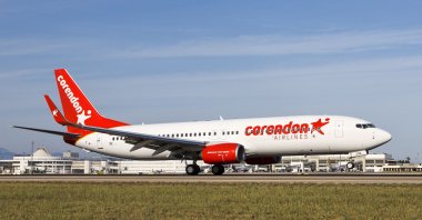 A Corendon Airlines plane is seen on the runway, March 16, 2022. (Courtesy of Corendon Airlines)