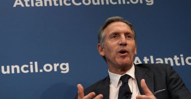 In this file photo taken on May 10, 2018, Executive Chairperson of Starbucks Corporation Howard Schultz participates in a discussion at the Atlantic Council in Washington, U.S. (AFP Photo)