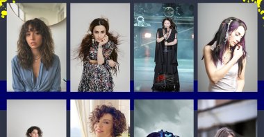 A photo illustration by Daily Sabah’s Ahmet Koçak shows vocalists Zeynep Bastık, Ceylan Ertem, Şebnem Ferah, Aylin Aslım, Melis Danişmend, Fatma Turgut, Özlem Tekin and Deniz Sipahi. (Photo by Daily Sabah’s Ahmet Koçak)