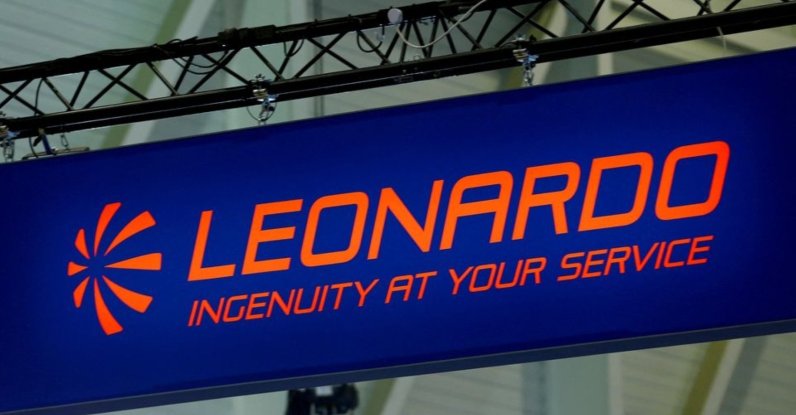 A logo of the defense group Leonardo is pictured on their booth during the European Business Aviation Convention & Exhibition, Geneva, Switzerland, May 22, 2017. (Reuters Photo)