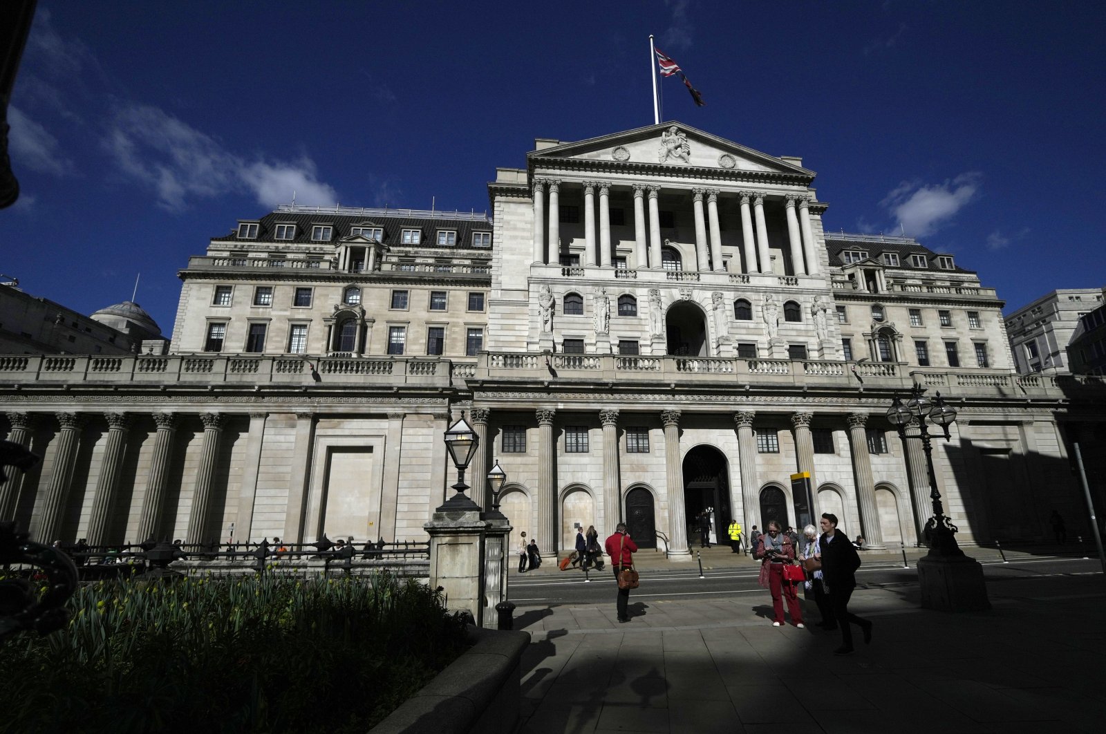 A general view of the Bank of England in the City of London, U.K., March 17, 2022. (AP Photo)