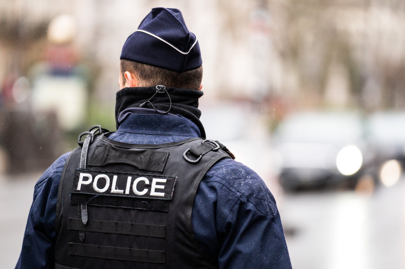 A police officer during a demonstration in Paris, France, March 13, 2022. (Reuters File Photo)