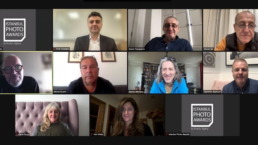 A still shot from online jury sessions of the Istanbul Photo Awards 2022. (AA Photo)