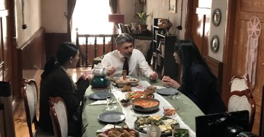 A scene from the shooting of “I Found You” at the Fatma Sultan Mansion, Konya, central Turkey.