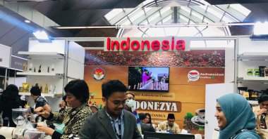 The Indonesia Pavilion at Coffex Istanbul, Istanbul, Turkey, March 17, 2022. (Photo courtesy of Buse Keskin)