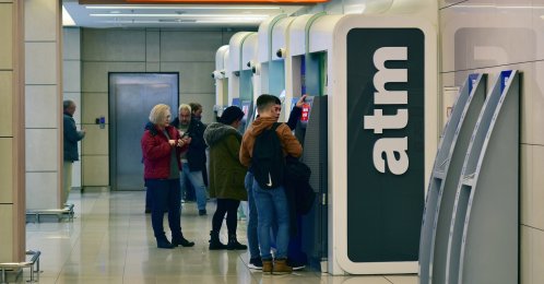 ATM machines in a shopping mall in Istanbul, Turkey, Dec. 2019. (Shutterstock Photo)